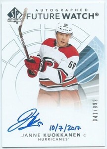 2017-18 Upper Deck SP Authentic Future Watch Auto #159 41/999 - Janne Kuokkanen