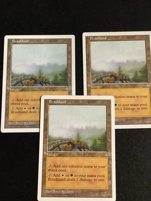 MTG - LP - 3 X Brushland - Anthologies - Image 1 of 4