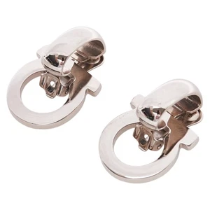 Salvatore Ferragamo Gancini Swing Earring Women 【Used】 - Picture 1 of 5