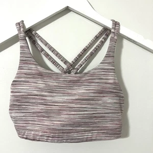 Athleta Girl Heathered Purple Upbeat Sport Criss Cross Bra Size L/12 - Picture 1 of 4