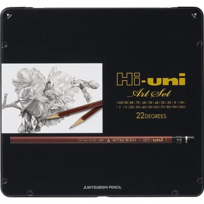 Mitsubishi Pencil High Uni Art Set 22 Pcs. 10H~10B High Quality Drafting Drawing - Image 1 of 4
