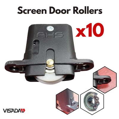 VISADA AHS Heavy Duty Security Screen Door Roller Wheels - 40KG Max Load (10pcs) - image 1 of 4