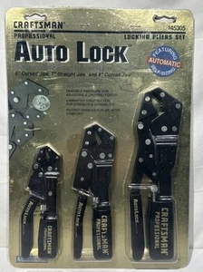 (NEW) Craftsman Professional Auto Lock Locking Pliers, 3 Pair Set, 45305 USA - Picture 1 of 10