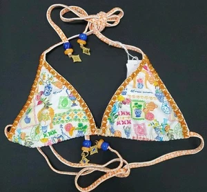 New Bydee The Barcelona Trim Detail Bikini Top Multicolor Size Small - Picture 1 of 8