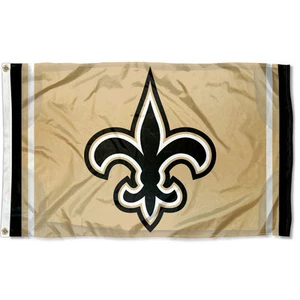 New Orleans Saints Old Gold Logo Flag and Banner - Picture 1 of 7