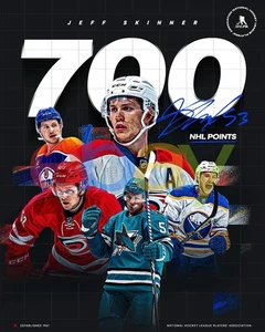 Jeff Skinner 700 Karrierepunkte Collage Hurrikane Säbel 8x10 NHL Hockey Foto - Bild 1 von 1