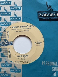 Jan & Dean 45 A Sunday Kind Of Love PROMO - Picture 1 of 2