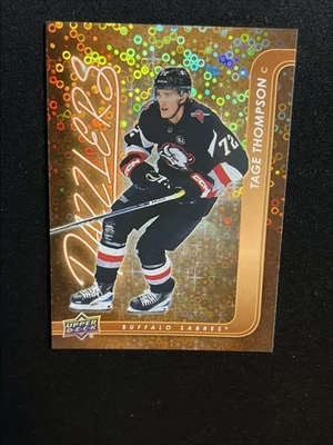 24-25 UD Series 2 Hockey Orange Dazzlers DZ-72 Tage Thompson - Image 1 of 2