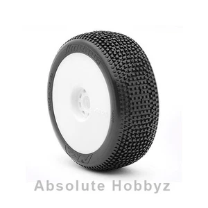 AKA Racing Impact 1/8 Buggy Tires (Pre-Mounted) (White) (Soft - Long Wear) (2) - Picture 1 of 1