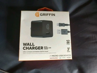 New Griffin USB Universal Compact Folding Blade Wall Charger 12 watt for Travel - Image 1 of 2