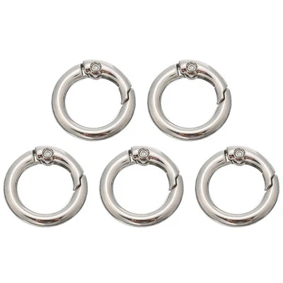 UXCELL 17mm Feder O Ring Rund Schnappklemme 5Stk Kreis Trigger Klemmverschluss Silber