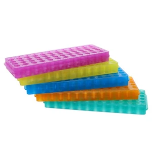  5 Stück Kunststoff Gestell Laborgeräte Multifunktionale Reagenzglas Fläschchen Aufbewahrung Halter - Bild 1 von 17