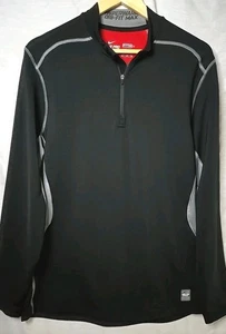 Nike Pro Combat Hyperwarm Dri-Fit Max Fitted Pullover Stretch, Gr. XL, schwarz/grau - Bild 1 von 10