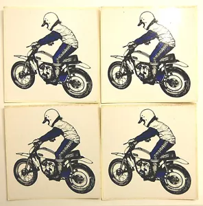 **LOT OF 4** VINTAGE BIRD MOTORCYCLE VINYL TOOL BOX STICKER DECAL MX DIRTBIKE - Picture 1 of 2