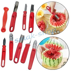 JUEGO DE 8 CUCHILLOS PARA TALLAR, CORTAR FIGURAS DE VERDURAS Y FRUTAS MANUAL INGLÉS - Imagen 1 de 6