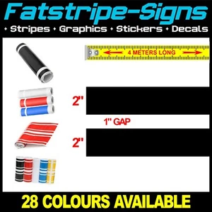 CAR STRIPES VINYL GRAPHICS DECALS STICKERS RACING BONNET VIPER UNIVERSAL FIT ST - Picture 1 of 2