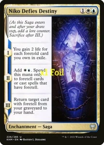 MTG Foil Kaldheim KHM Niko Defies Destiny MINT - Picture 1 of 1