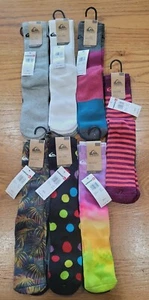 Quiksilver Crew Socken 2 Paar Größe 8-13 88 % Baumwolle 7 Designpaare Ihrer Wahl - Bild 1 von 16