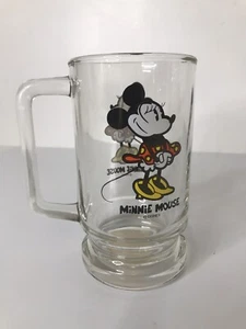 Disney Minnie Mouse Glass Mug ~ 5.5" Tall - Picture 1 of 10