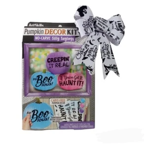 Halloween Pumpkin Decorating Kit NEW No Carve Silly Sayings Decor Art Skills - Picture 1 of 13