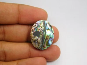 Cabujón de piedras preciosas 100 % naturales con cáscara de abulón suelto para joyería 30 quilates ME-4353 - Imagen 1 de 4