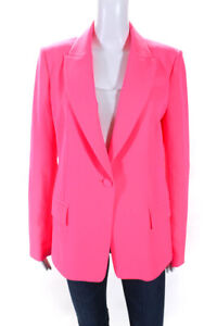 Milly Womens One Button Blazer Hot Pink Size 8