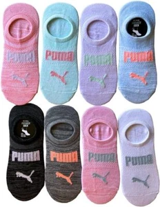 Puma Ladies Women No Show Sport Liner Socks 8-Pair Shoe Size: 5-9.5 - Multi - Picture 1 of 1