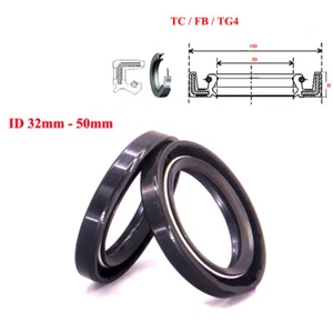 Ø 32-50 mm TC/FB sello de aceite/sello labial anillo de nitrilo + marco de metal + resorte - Imagen 1 de 10