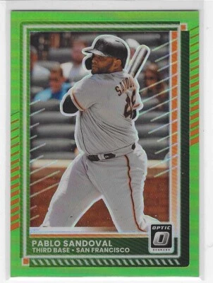 Pablo Sandoval Panini Donruss 2025 verde lima óptica Prizm 148/149 #95 Foto 1 de 2
