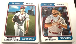 2023 Topps Heritage CARDINALS ROOKIE LOT 13X ALEC BURLESON 14X MATT LIBERATORE - Picture 1 of 1