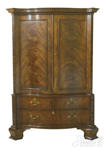 53624EC: BAKER Georgian Mahogany Large Bedroom Or Living Room Armoire Cover