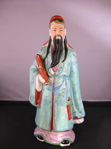 Estatuilla de bendición de tianguán pintada a mano de Jingdezhen china de colección de los años 50 - Imagen 1 de 10