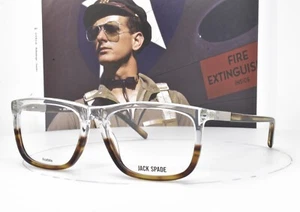 Jack Spade Eyeglasses Clear Brown Tortoise Spring Hinge 54-17-140 HOLMES JJJ - Picture 1 of 7