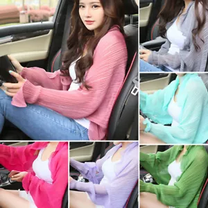 Summer Women Driving Sleeve Shawl Scarf Chiffon Arm Sleeves Sun Protections - Picture 1 of 34