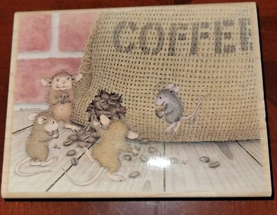 SELLO DE GOMA RATÓN CAFETERÍA INICIO SALTO MAÑANA ESTAMPADO USADO EN EXCELENTE ESTADO L4748 4x5 Foto 1 de 2