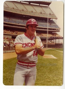 Pete Rose Cincinnati Reds Big Red Machine 1975-76 Original Snapshot TYPE I Photo - Picture 1 of 3