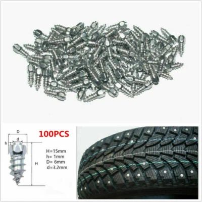 100x 15mm Ice Road Car Truck Tire Anti-Slip Stud Spikes Winter Tire Accessories - Image 1 of 4