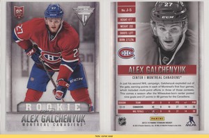 2013-14 Panini Titanium Jumbos Retail Box Toppers Alex Galchenyuk #J-5 Rookie RC