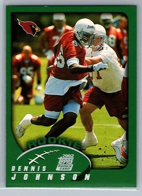 2002 TOPPS ROOKIE CARD # 327 Dennis Johnson - Arizona Cardinals - Image 1 of 2
