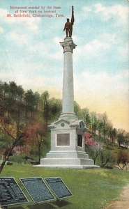 Vecchia cartolina stampata monumento Chattanooga Tennessee TN Battlefield NY LP79 - Foto 1 di 2