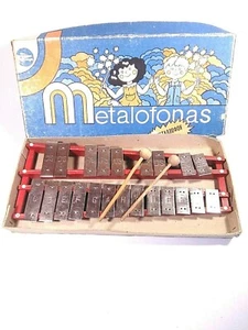 Soviet vintage children's metalophone. Good condition. USSR - Imagen 1 de 12