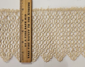 Vintage/Antique, Beige, Cotton Handmade Tatting, Lace, 68" Long - Picture 1 of 1