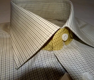 NEW $550 men LUIGI BORRELLI 15.5 36 SL DRESS SHIRT CUCITA A MANO NAPOLI ITALY - Picture 1 of 12