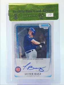 JAVIER BAEZ 2011 BOWMAN CHROME 1ST AUTOGRAPH RAW REVIEW A AUTO BGS 9.5 Q0M-503 - Picture 1 of 2