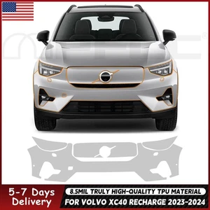 For Volvo XC40 Recharge 2023-2024 Front Bumper Precut Paint Protection Film PPF - Picture 1 of 19