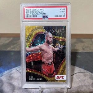 2022 SELECT UFC JIRI PROCHAZKA OCTAGONSIDE GOLD DISCO PRIZM PARALLEL /10 PSA 9 - Picture 1 of 2