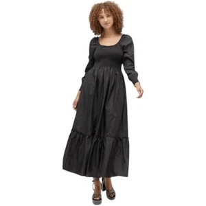 Nuevo con etiquetas Maxi Vestido Hill House The Emily Nap Negro Calado Tafetán Aplastado Talla XS - Imagen 1 de 7
