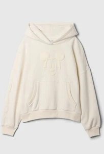 Gap × Disney Kids VintageSoft Oversized Hoodie Ivory Frost NWT Size Small 6/7 - Picture 1 of 3