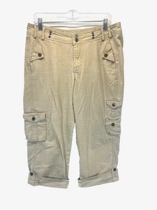 Riders Copper Jeans Womens 11 Cargo Outdoor Capri Jorts Tan Stretch - Picture 1 of 7