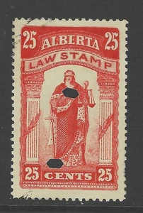 Bigjake: Alberta, AL-20,  25 cent Law Stamp - Revenue - Picture 1 of 2